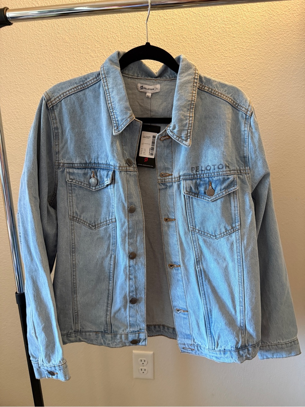 Peloton Light Blue Denim Trucker Jacket